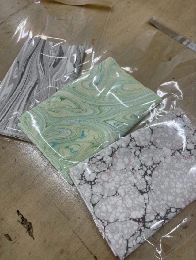 墨流し 薗部正典 訪問着 落款入 マーブル ニュアンス 正絹 X506 墨流し